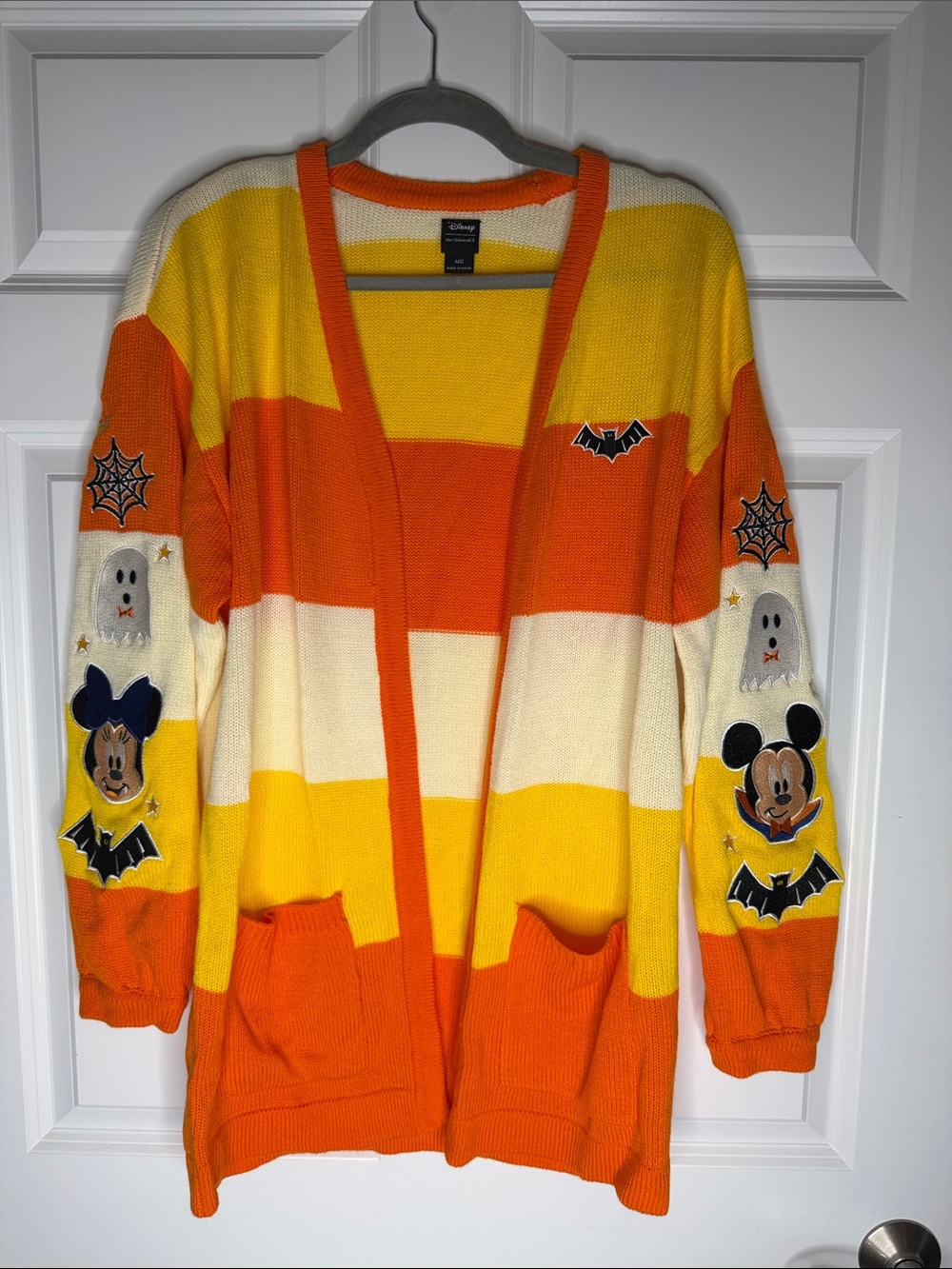 Her Universe Disney Mickey & Minnie Candy Corn Halloween Cardigan Women’s M